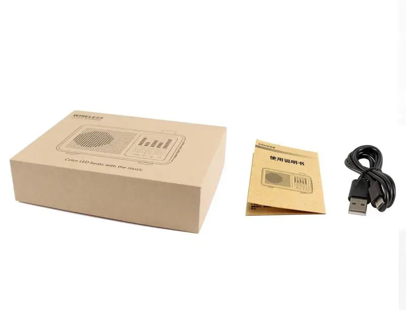 M20 Portable Music Player blue tooth wooden speaker box with alarm clock and led Pulse lamp retro sound outdoor subwoofer - ANKUX.COM