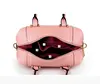 /product-detail/lovely-pink-pu-ladies-handbags-litchi-pattern-low-moq-golden-zipper-60542810289.html