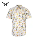 Latest design soft short sleeve cotton all over printed custom sublim hawaiian shirt