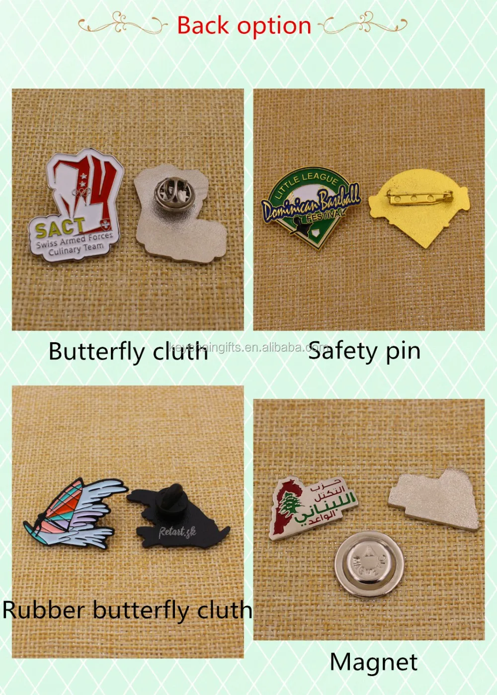 free sample lapel pin