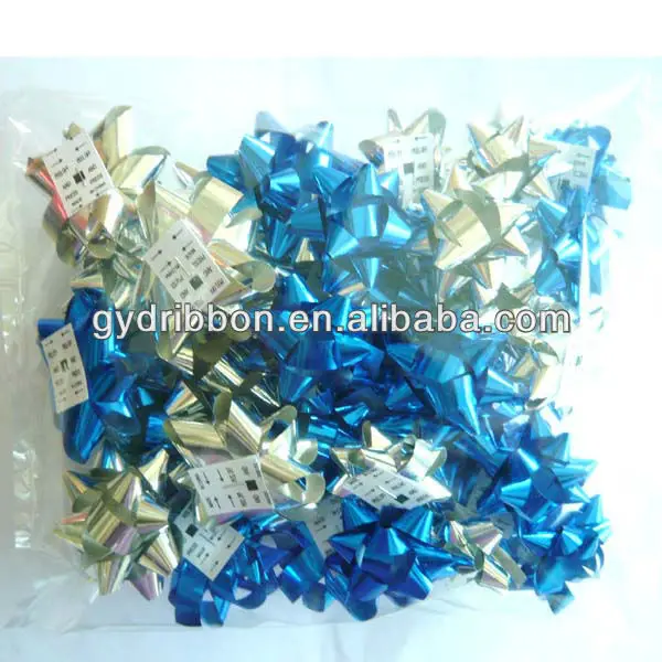 metal paper little star gift wrapping decoration/gift ribbon