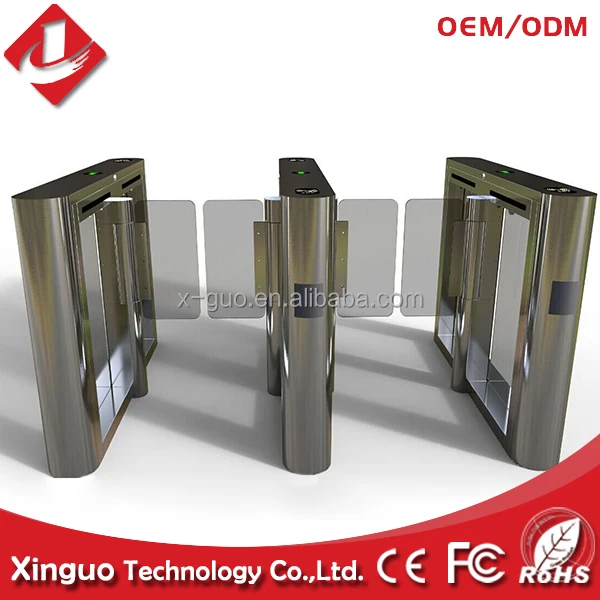 high quality flap turnstile high speed gate with RFID reader