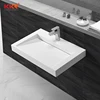 CUPC standard marble bathroom designs wash basin size gel coated stone resin basin