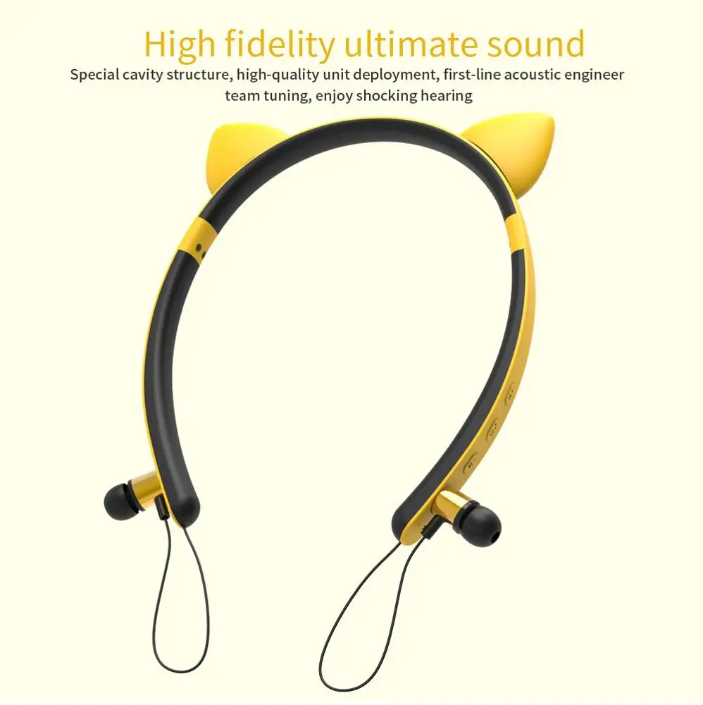 2019 new design wholesale wireless cat ear headset earphone gift earphone ZW-29 Christmas gifts for girl - ANKUX.COM