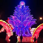 Fancy Large LED Flower Lighting Show for Festival Decoration