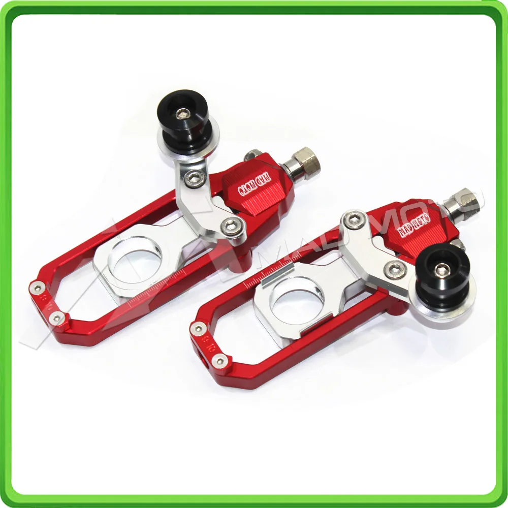 Chain Tensioner Adjuster with bobbins for HONDA CBR 1000 RR CBR1000RR 2008 2009 2010 2011 2012 2013 2014 2015 2016 Red&Silver (4)