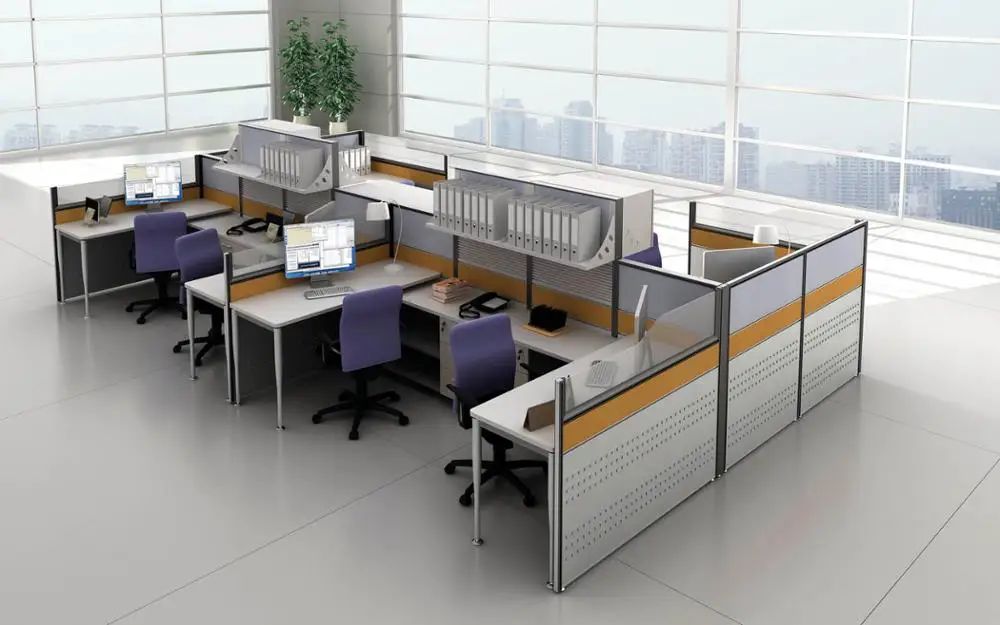 Glass Cubicle Walls Design Office Partition Open Space Workstation
