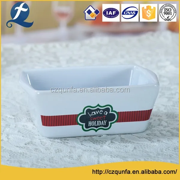 Stoneware oven safe rectangular french bread pan loaf baking pan with customized shape