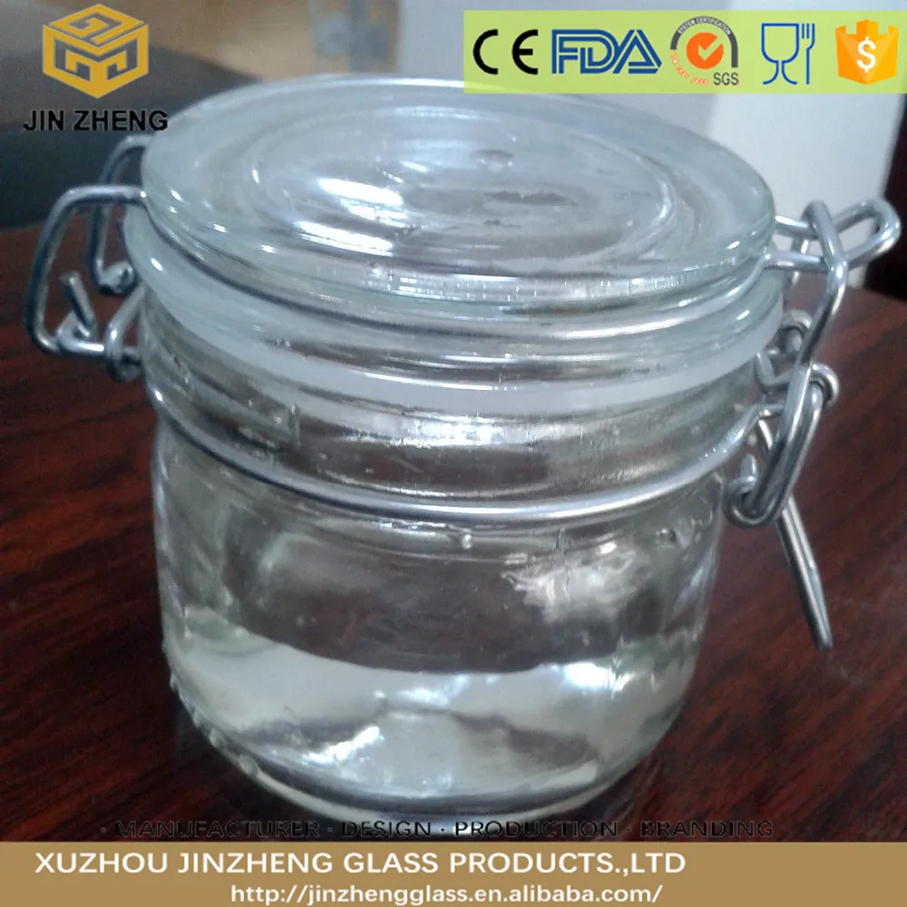 200ml Sealable Glass Jar,Hermetically Sealed Jar,Latch Lid Glass Jars