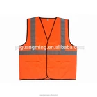 Waistcoat Safety Vest Orange Knitting Safety Waistcoat with Pockets