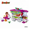 BanBao 6118 Educational DIY Plastic Bricks Snack Car Building Blocks Girl Toy Set with Figure