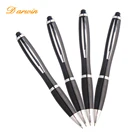 Stylus touch ballpoint metal promotional pens with rubber grips