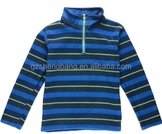 Children stripe anti-pilling polar fleece jacket
