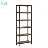 KVJ-7440 industrial rusty metal 6 shelves bookcase storage shelf