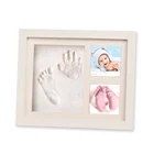 Wooden 12 Month Keepsake MDF Print Kit Collage Baby Photo Frame Hand Foot