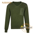 Vintage putz olive green military sweater with Glock patch Army wool PUllover Jersey
