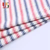 Red blue white color stripe Japanese rayon spandex rib fabric composition