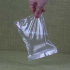 PE custom clean fresh food packaging plastic zip lock bag and slider