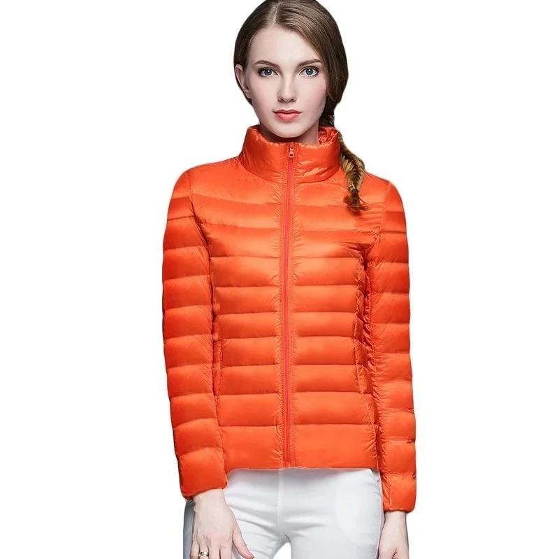 Fashion Light Weight Down Jacket Woman 2017 2018 Solid Stand Collar Packable Ultra Light Down Jacket
Fashion Light Weight Down Jacket Woman 2017 2018 Solid Stand Collar Packable Ultra Light Down Jacket