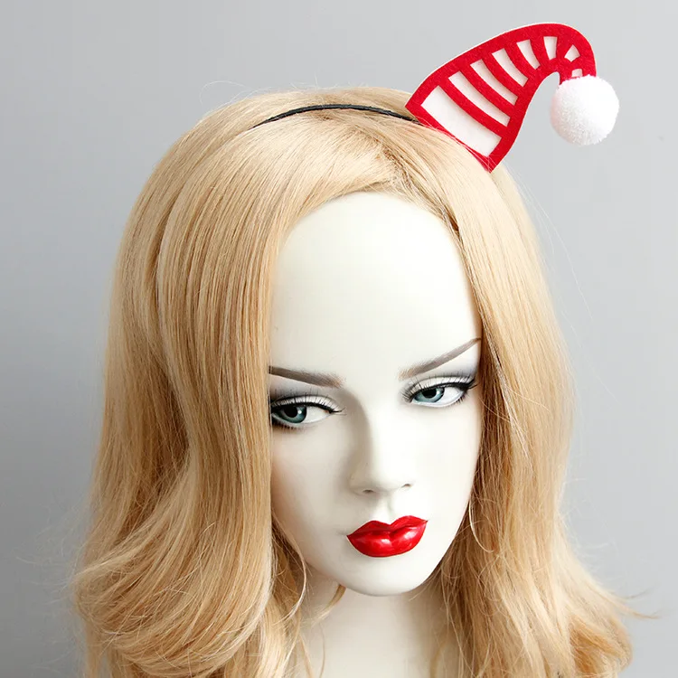 Санта шляпа оголовье с Мини шляпа рождественские костюмы аксессуар украшение партии
