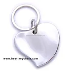 zinc alloy custom shape metal heart keyring (KBK10563)