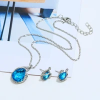 Fashion Silver Plating Water Drop Shape Crystal Pendant Jewelry Set for Women Wedding Necklace Earrings Adjustable Rings Sets
Fashion Silver Plating Water Drop Shape Crystal Pendant Jewelry Set for Women Wedding Necklace Earrings Adjustable Rings Sets