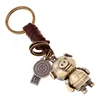 Fashion Cute Cartoon Pig Handbags Keychain Pendant Genuine Leather Key Chains Key Ring Holder Jewellery for Women Girl
