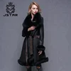 2018 Soft Wholesale Fashion Double Face Lamb Leather Windbreaker Coat