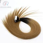 Virgin Cambodian Double Drawn Cuticle Aligned Extension Gray Color Remy Tape Hair Extensions