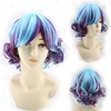 PGWG2097 New Design Gradient Synthetic Fiber Japanese Style Lolita Daily Short Curly Hair Cosplay Wig
