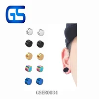 stainless steel magnet stud earrings for men non piercing magnetic ear clip 
stainless steel magnet stud earrings for men non piercing magnetic ear clip