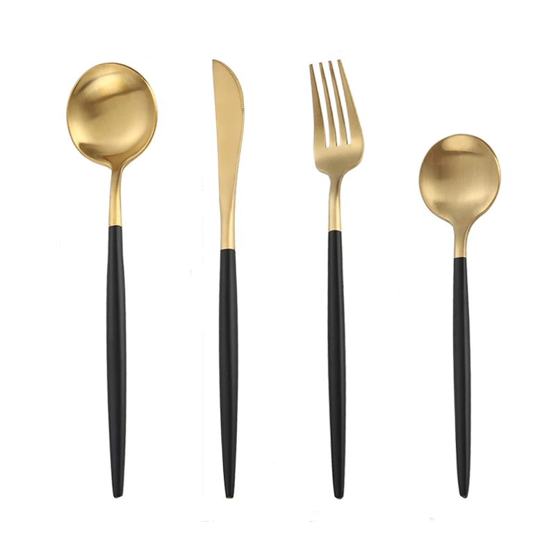 18-10 Stainless Steel Black Handle Cutlery for Wedding Event Restaurant, Customized color
18-10 Stainless Steel Black Handle Cutlery for Wedding Event Restaurant, Customized color