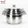 6pcs chinese stainless steel non-stick indian cooking pot