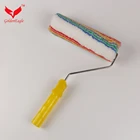 Rainbow Color Line Polyester Paint Roller Brush