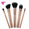 Rose Gold Cosmetic Wire Drawing Soft Metal Handle Brush Small Makeup Brush Set