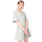 Korea Style Elegant Office Ladies Work Wear V-neck Sexy Dresses Office Dress for Woman
