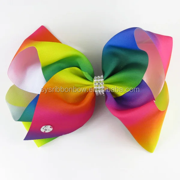 colorful rhinestone hair bow
