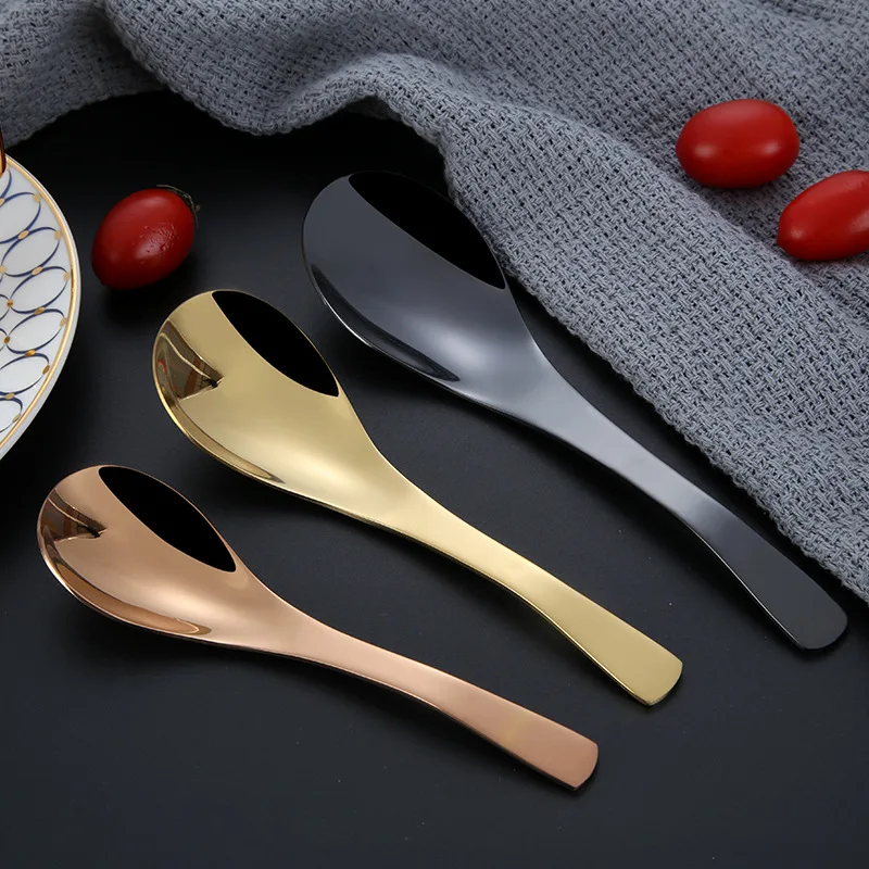 SUS 304 Rice Metal Spoon Ice Cream Scoop Stainless Steel Dinner Spoon short Handle Soup Spoon Set Restaurant Kitchen Accessories, Silver,gold,rosegold,purple ,black,blue
SUS 304 Rice Metal Spoon Ice Cream Scoop Stainless Steel Dinner Spoon short Handle Soup Spoon Set Restaurant Kitchen Accessories, Silver,gold,rosegold,purple ,black,blue