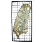 60*30cm Metal Iron Gold Blue Leaf Hollow Rabbit Home Office Modern Wall Hanging Art Decoration