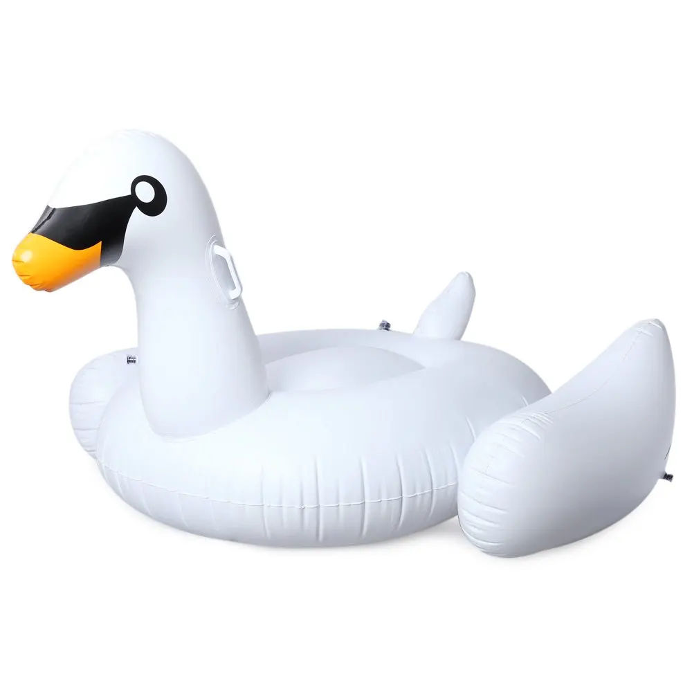 60 inch 1.5M Giant Swan Inflatable Flamingo Ride-On Float Pool Toy Inflatable Swan Swimming Ring Holiday Water Pool Accessories