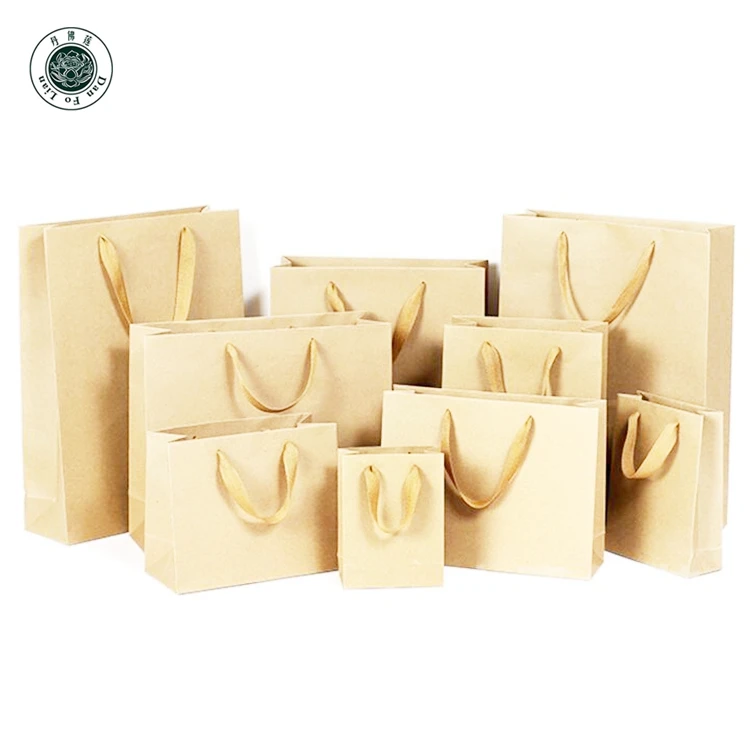 custom logo printed paper gift bag with handle luxury fancy