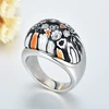 Latest design women rings handmade stainless steel murano glass rings wholesale