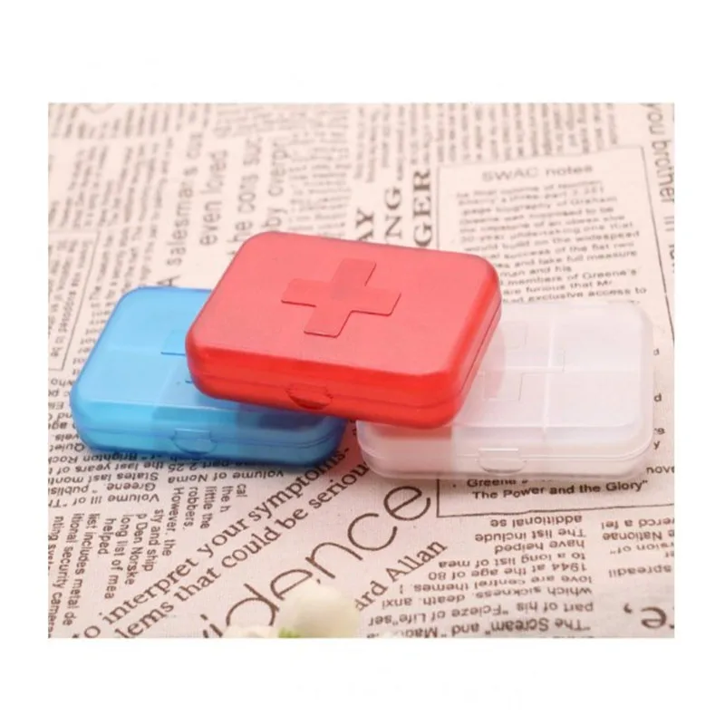 Promo 6 slot plastic vitamin medicine travel pill box case