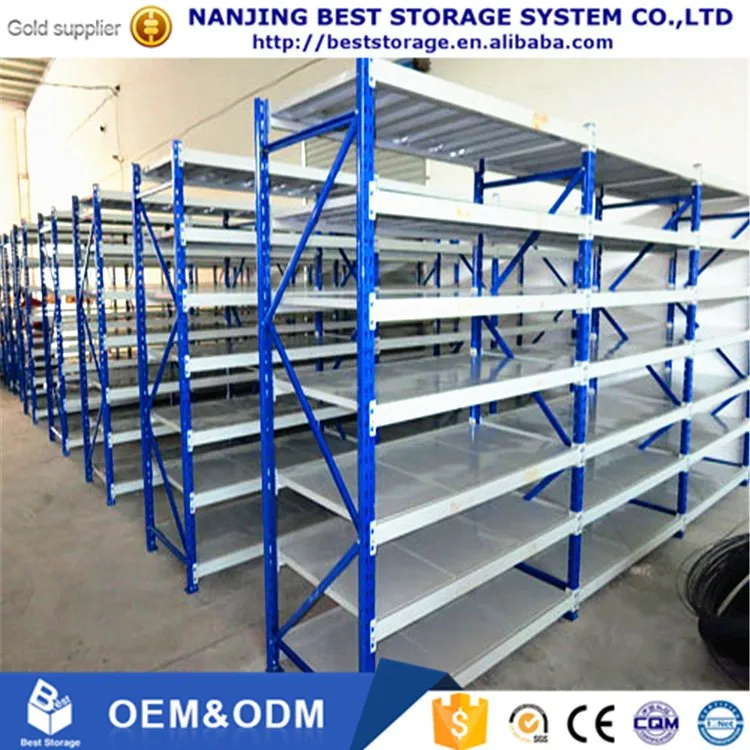 Metal Medium Duty Long Span Shelving Rack For Warehouse Storage