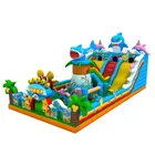 Inflatable trampoline with climb inflatable castle inflatable fun city for kids.