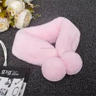 Wholesale 2018 winter rex rabbit pom pom fur scarf for women