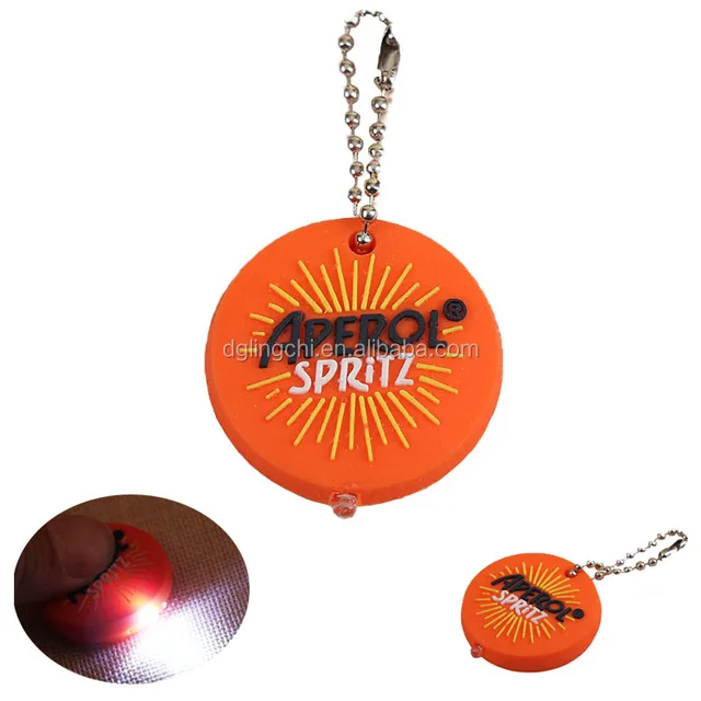 items promotional soft pvc led key chain torch keychain custom