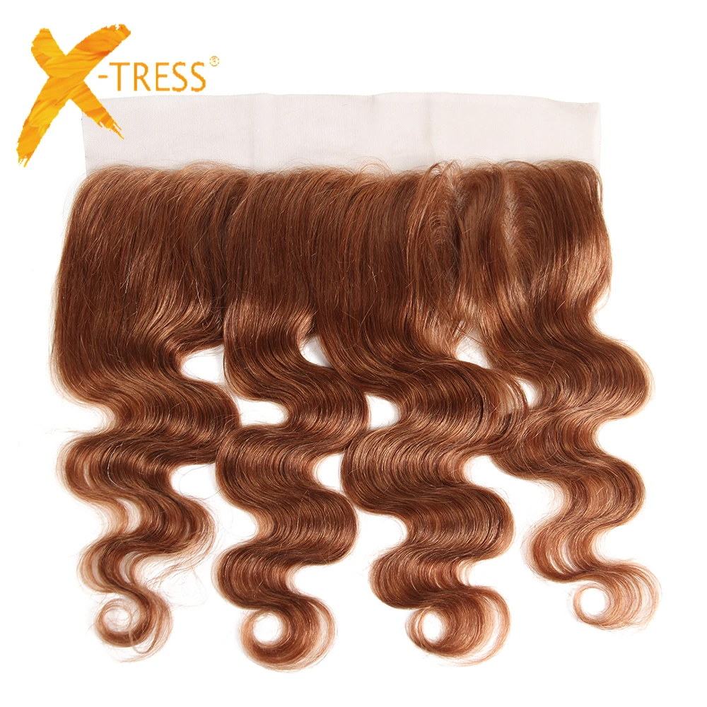 X-TRESS New Pre-Colored color 30# lace front hair 100% Human Hair closure 4*13 inch brazilian human hair lace front closure
X-TRESS New Pre-Colored color 30# lace front hair 100% Human Hair closure 4*13 inch brazilian human hair lace front closure