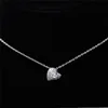 Very small heart pendant necklace zircon jewelry necklace set for women