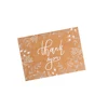 Custom Simple Design Kraft Paper Chinese Rustic Flower Invitation Wedding Card